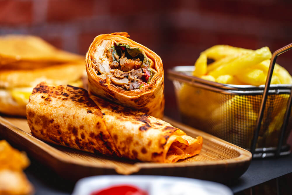 Achari Aaloo Kathi Roll
