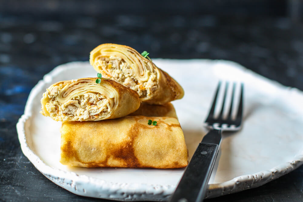 Egg Omelette Kathi Roll